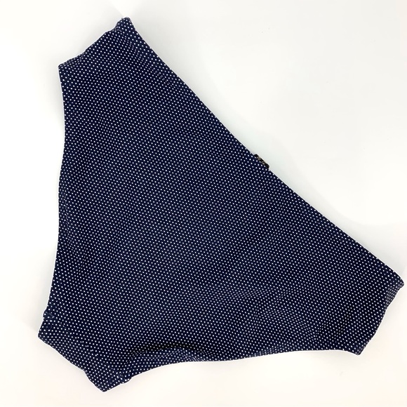 Nip Tuck NWT Navy with White Polka Dots Mid Rise Full Coverage Bikini Bottoms, 6 - Picture 2 of 15